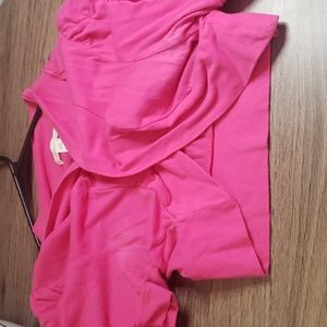 Hot pink short cardigan size m